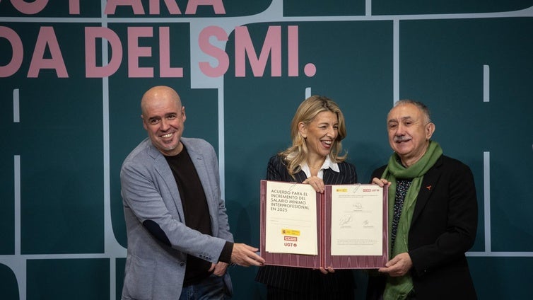 Yolanda Díaz plantea subir el salario mínimo al menos hasta los 1.200 euros netos mensuales