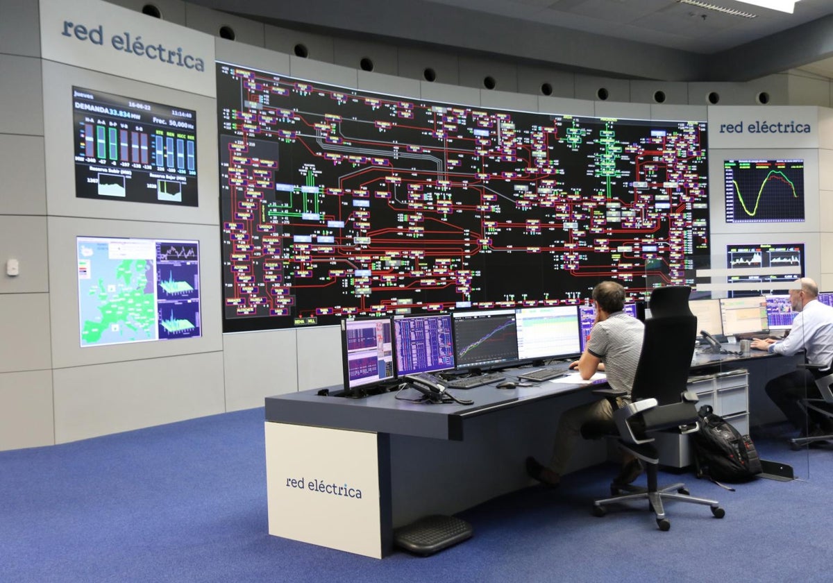 El centro de control de Red Eléctrica