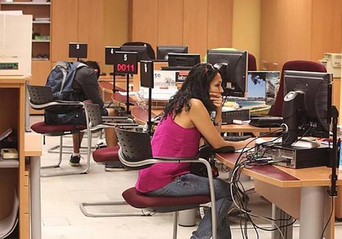 Una oficina del servicio de empleo