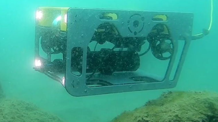 Uno de los robots de la empresa malagueña Andalú Sea Robótica Submarina. Se pueden usar en múltiples aplicaciones: investigación de fondos marinos, inspección de infraestructuras sumergidas...