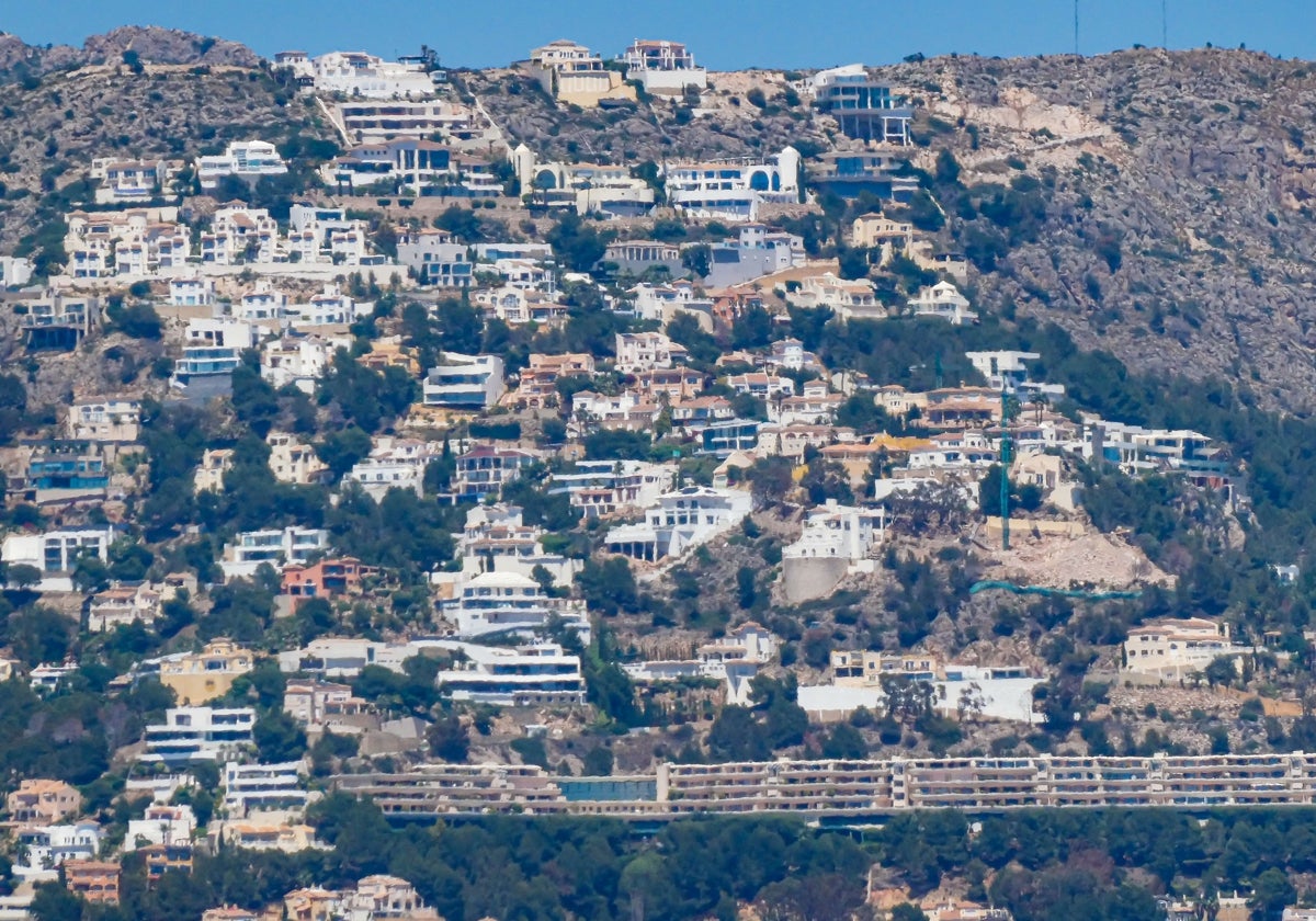 Una urbanización de chalets en Altea