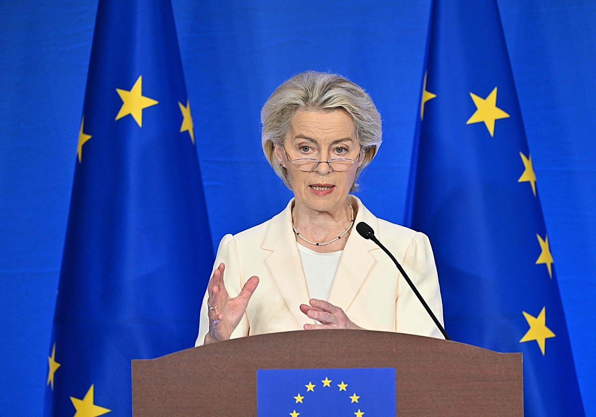 La presidenta de la Comisión Europea, Ursula von der Leyen