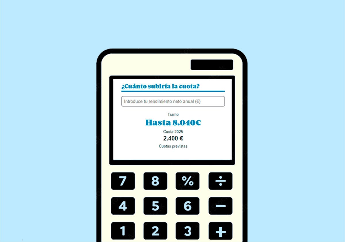 Calcula cuánto subiría exactamente tu cuota de autónomos con la propuesta del Gobierno: introduce tus ingresos para ver la cantidad