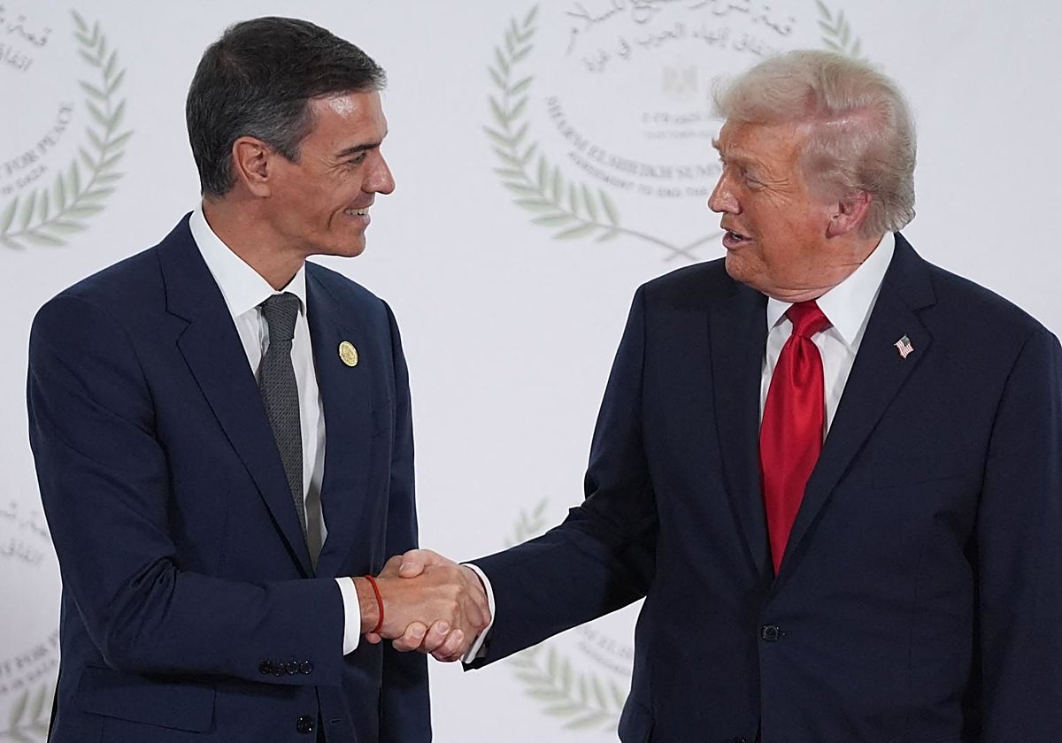 Trump y Sánchez durante su encuentro el pasado 13 de octubre