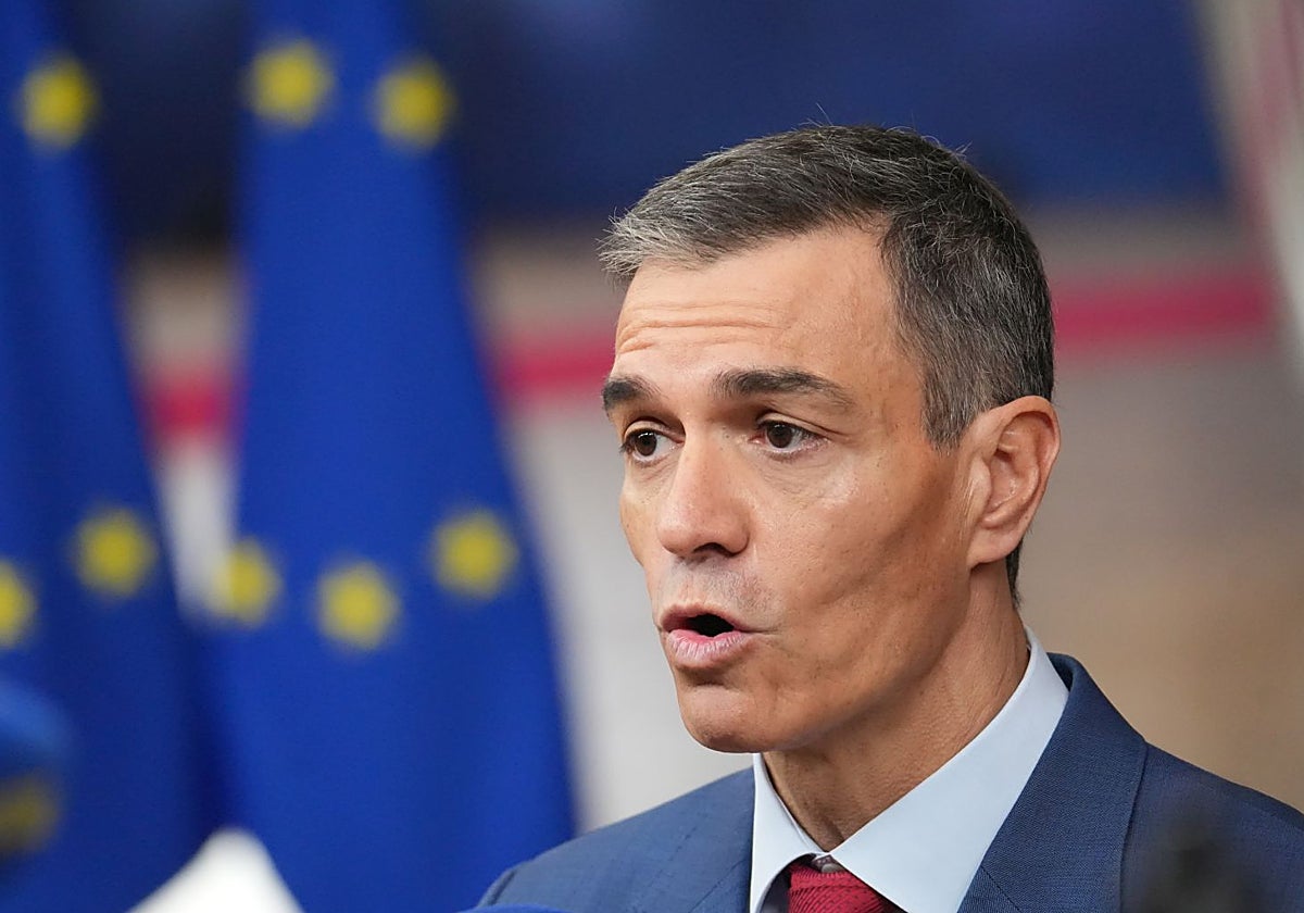 El presidente del Gobierno de España, Pedro Sánchez, a su llegada al Consejo Europeo