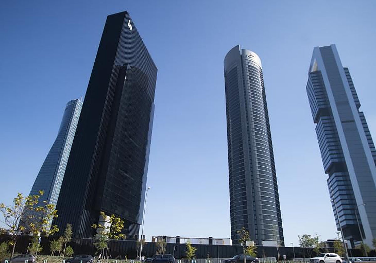 Vista de las cinco torres en Madrid