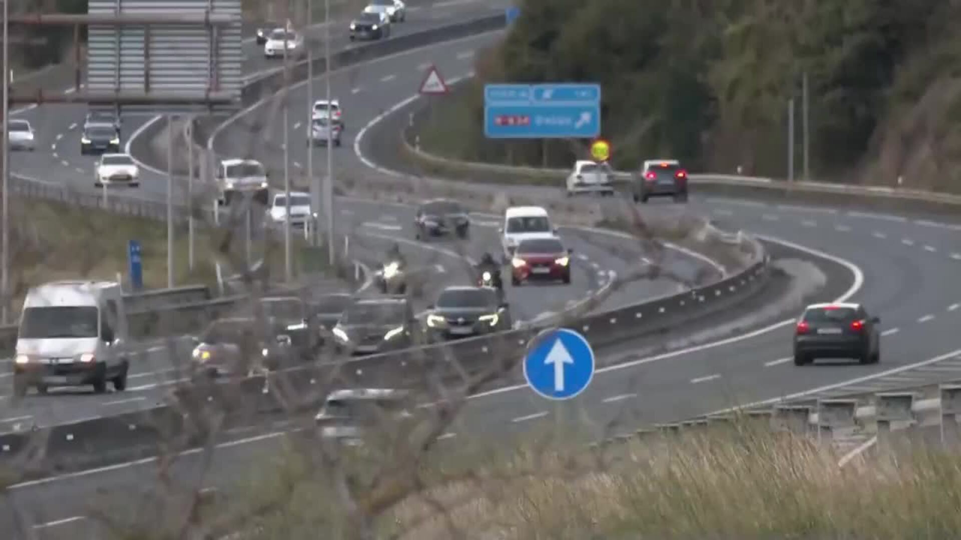 Poco tráfico en las carreteras de Bizkaia el último día del puente de la Constitución