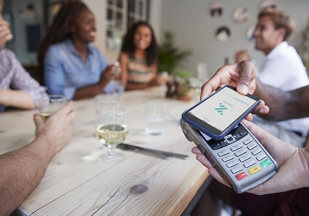 Imagen de muestra de Bizum de un usuario que se dispone a realizar un pago con el nuevo sistema.