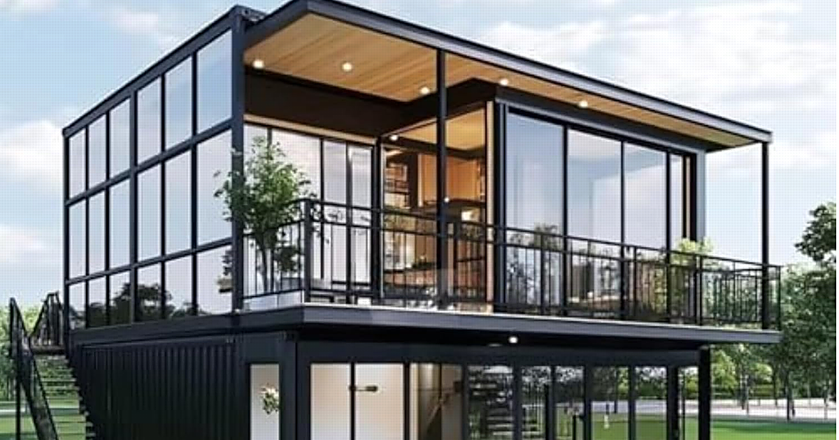 La casa prefabricada de Amazon con dos pisos y cuatro dormit