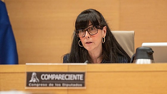 La presidenta de la SEPI, Belén Gualda, en la Comisión de Seguridad Nacional.