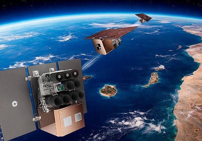 Recreación de la constelación Islas Canarias en la que trabaja Telespazio