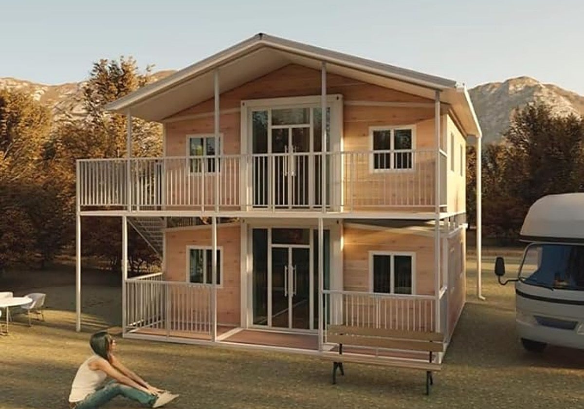 La casa prefabricada de Amazon por 16.000 euros con dos pisos y una estructura de acero
