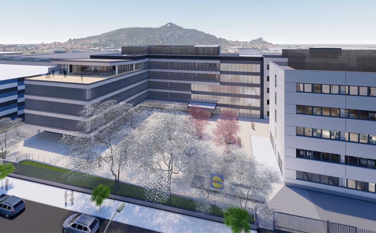 Render de las nuevas oficinas de Lidl en Montcada i Reixach