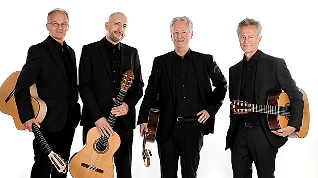 Componentes del grupo Eos Guitar Quartet