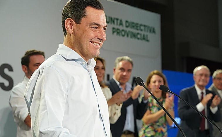 Moreno, este jueves en la Junta Directiva del PP de Málaga