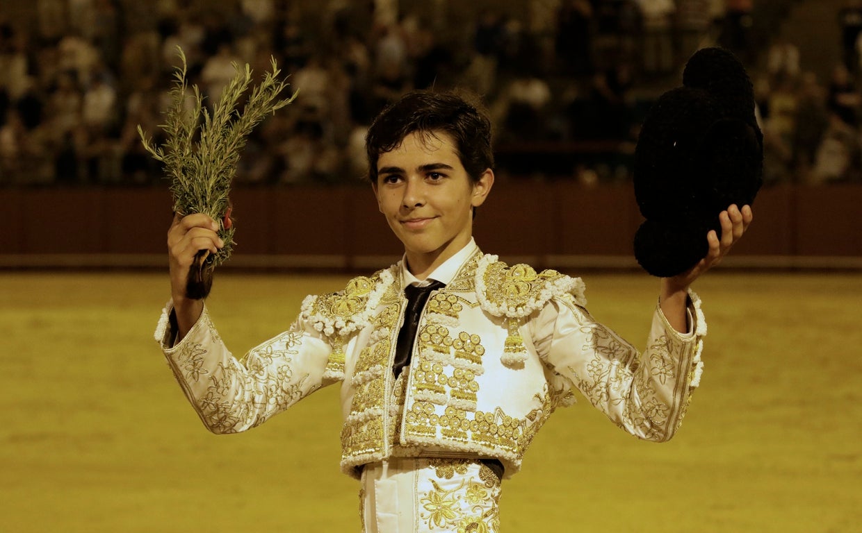 Manuel Román, en la plaza de la Maestranza