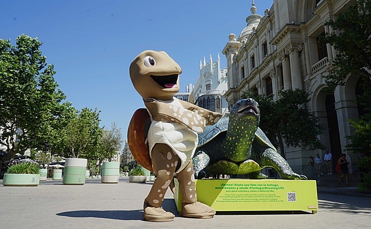 Las tortugas del Oceanogràfic 'invaden' el centro de Valencia