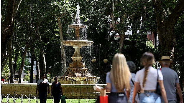 Fuente central de los Jardines de Colón en Córdoba