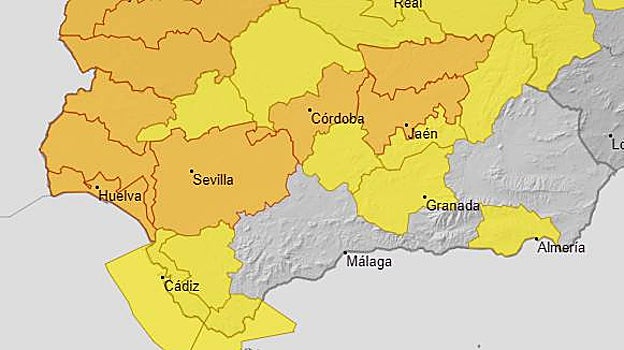Alertas en Andalucía, por el 112