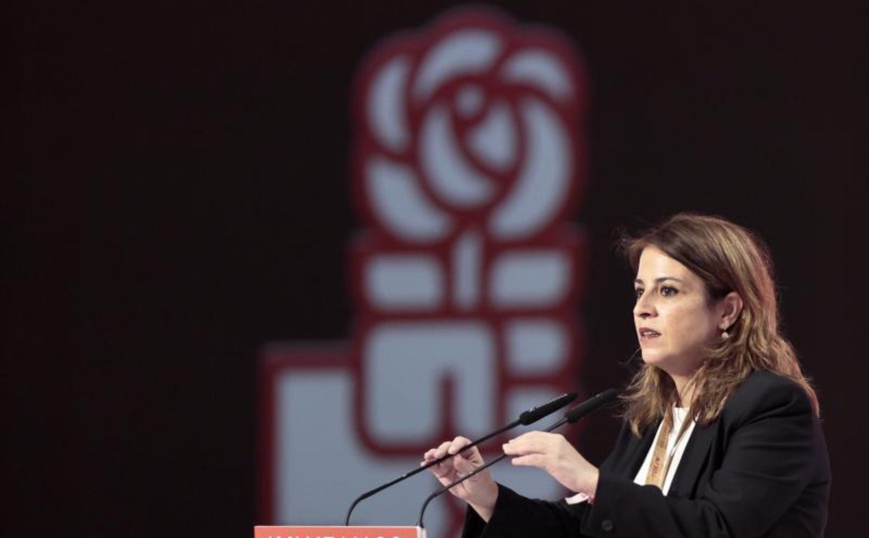 La ex vicesecretaria general del PSOE, Adriana Lastra, durante el Congreso Federal del PSOE