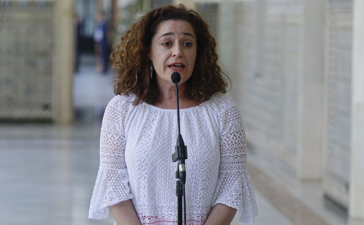Inma Nieto, en el Parlamento de Andalucía