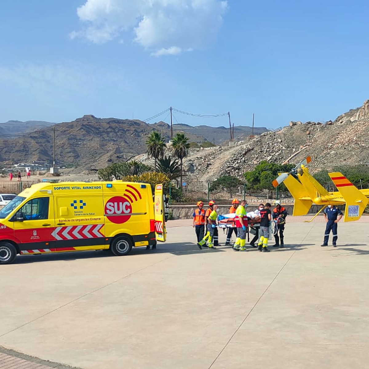 Tragedia en Gran Canaria: un muerto y un herido crítico al caerles encima un muro de contención
