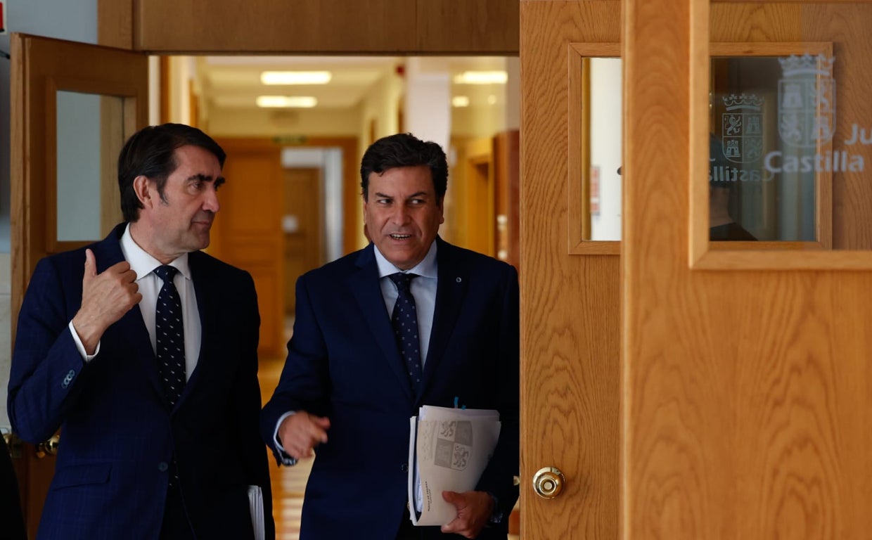 Juan Carlos Álvarez Quiñones y Carlos Fernández Carriedo, tras el Consejo de Gobierno