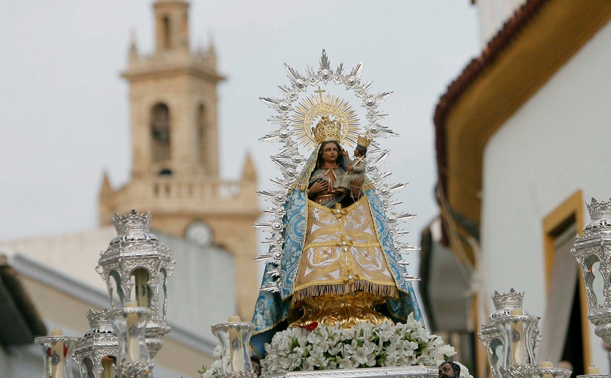 La Virgen de Villaviciosa, en su procesión en 2018