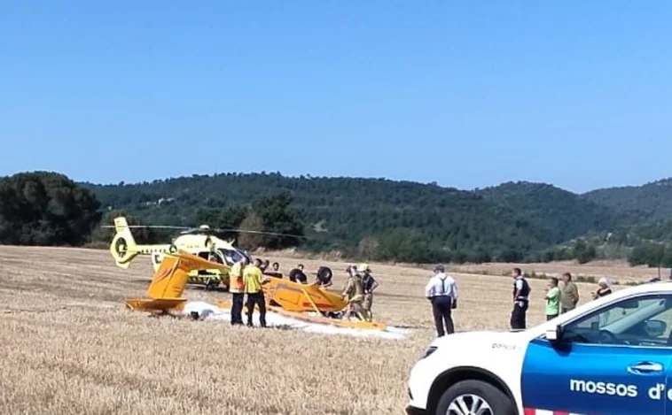 Muere el piloto de un ultraligero tras estrellarse en Moià (Barcelona)
