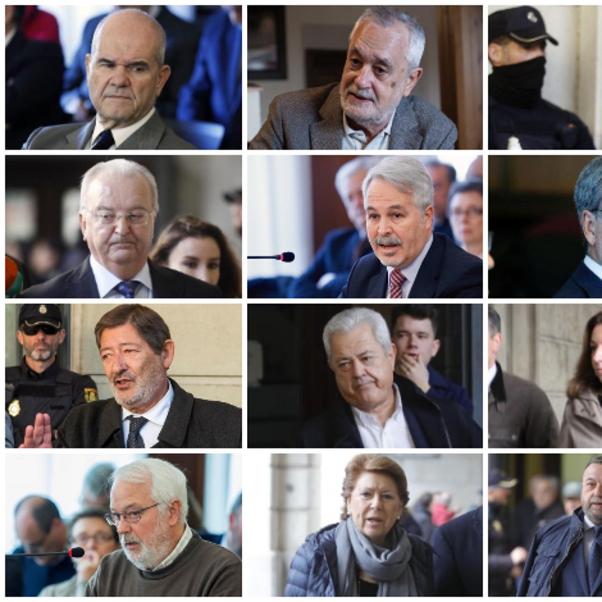Las 19 condenas del caso ERE: 10 cargos deberán entrar en prisión, 6 inhabilitados y 3 quedan absueltos