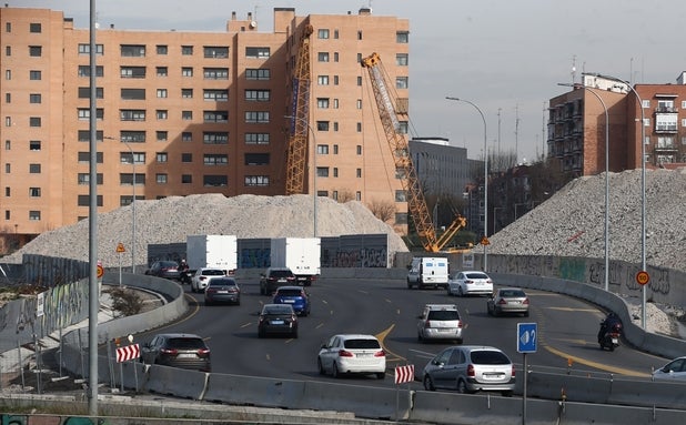 La M-30, cerrada de noche para cubrir el tramo del Vicente Calderón desde este lunes