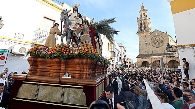 El Señor de la borriquita, en el paso de José Carlos Rubio, el pasado Domingo de Ramos