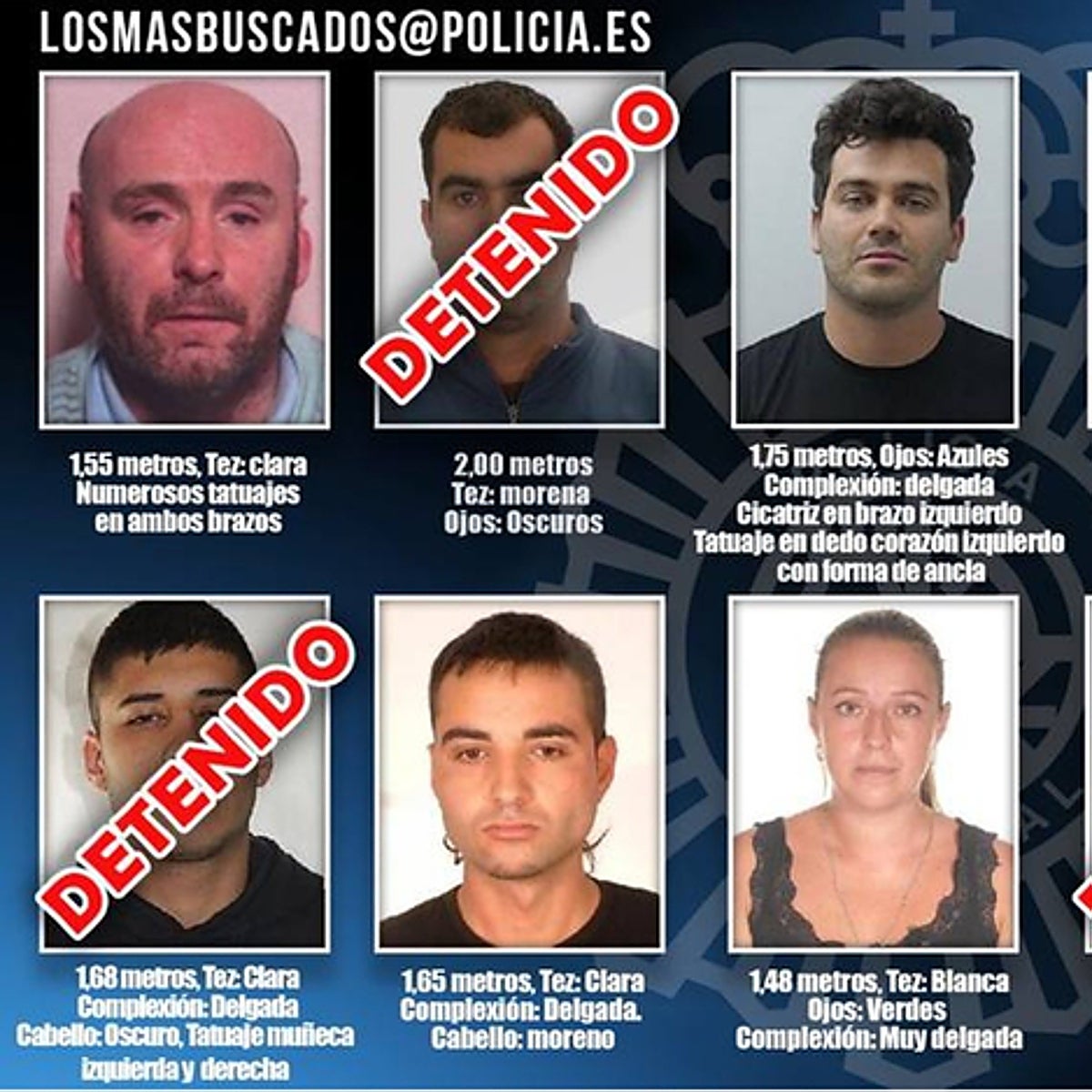 Los diez fugitivos más buscados por la Policía: quiénes son y cuáles son sus delitos