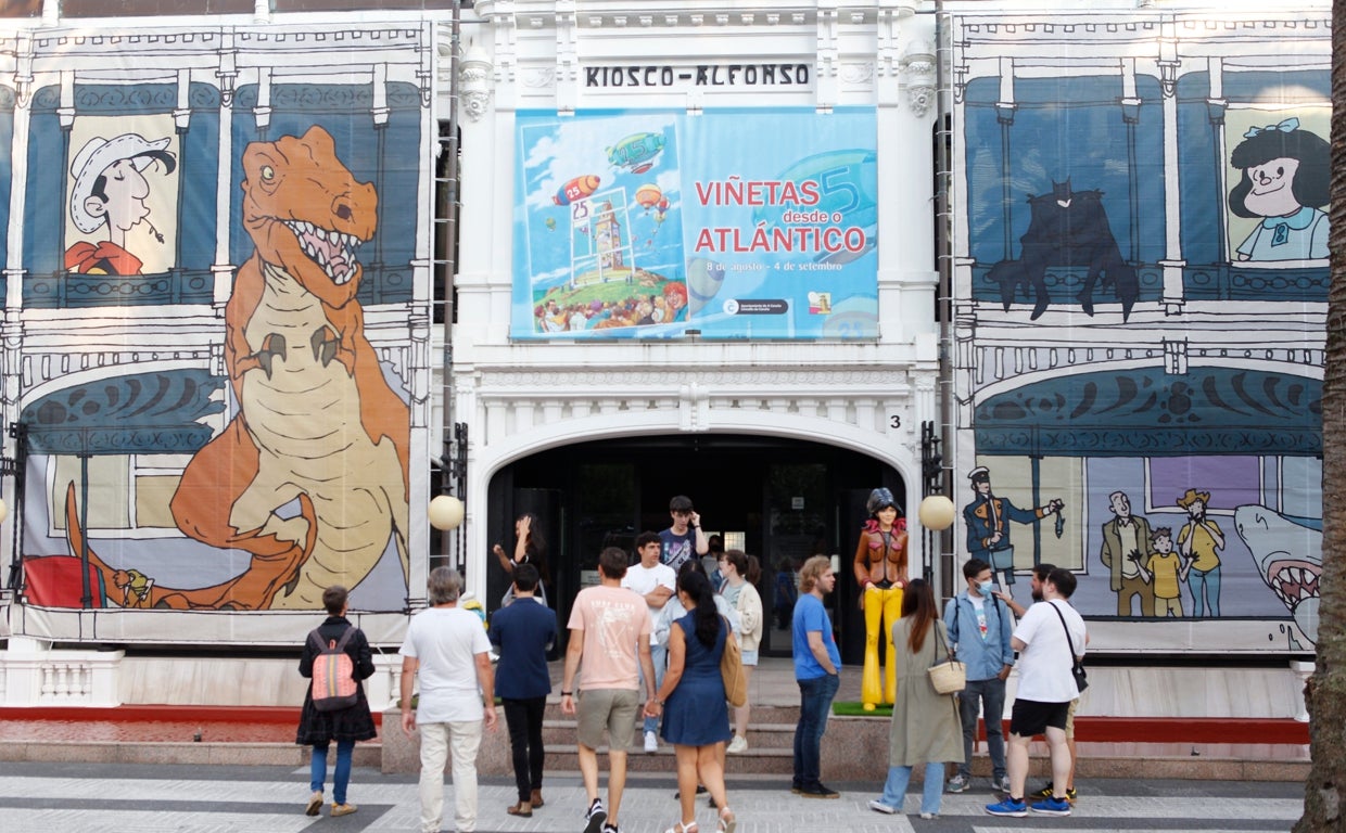 Entrada del Kiosco Alfonso, sede del festival desde hace dos décadas