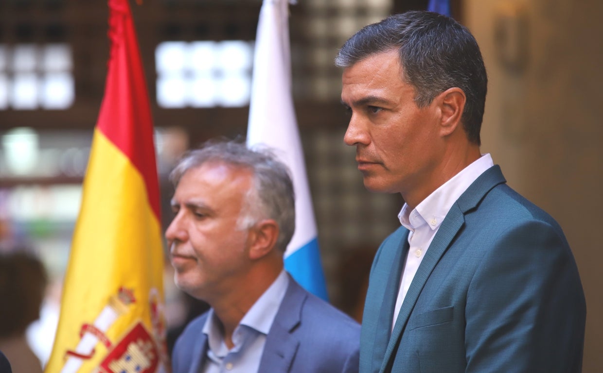 Pedro Sánchez, este martes en La Palma.