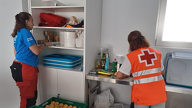 Alimentos recibidos en el albergue