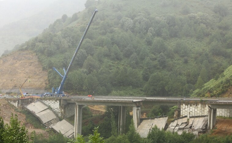 Inician dos meses después las obras en el viaducto hundido de la A-6