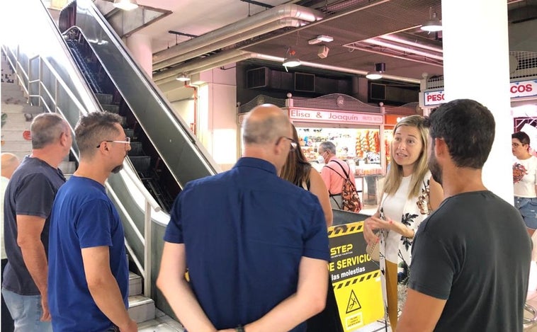 Lavado de cara al Mercado Central: un millón de euros para las nuevas escaleras mecánicas y la iluminación LED