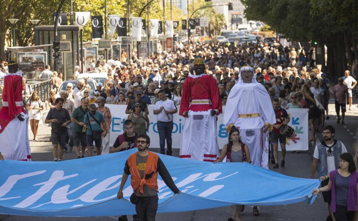 Manifestación a favor de los presos etarras en la Semana Grande de San Sebastián