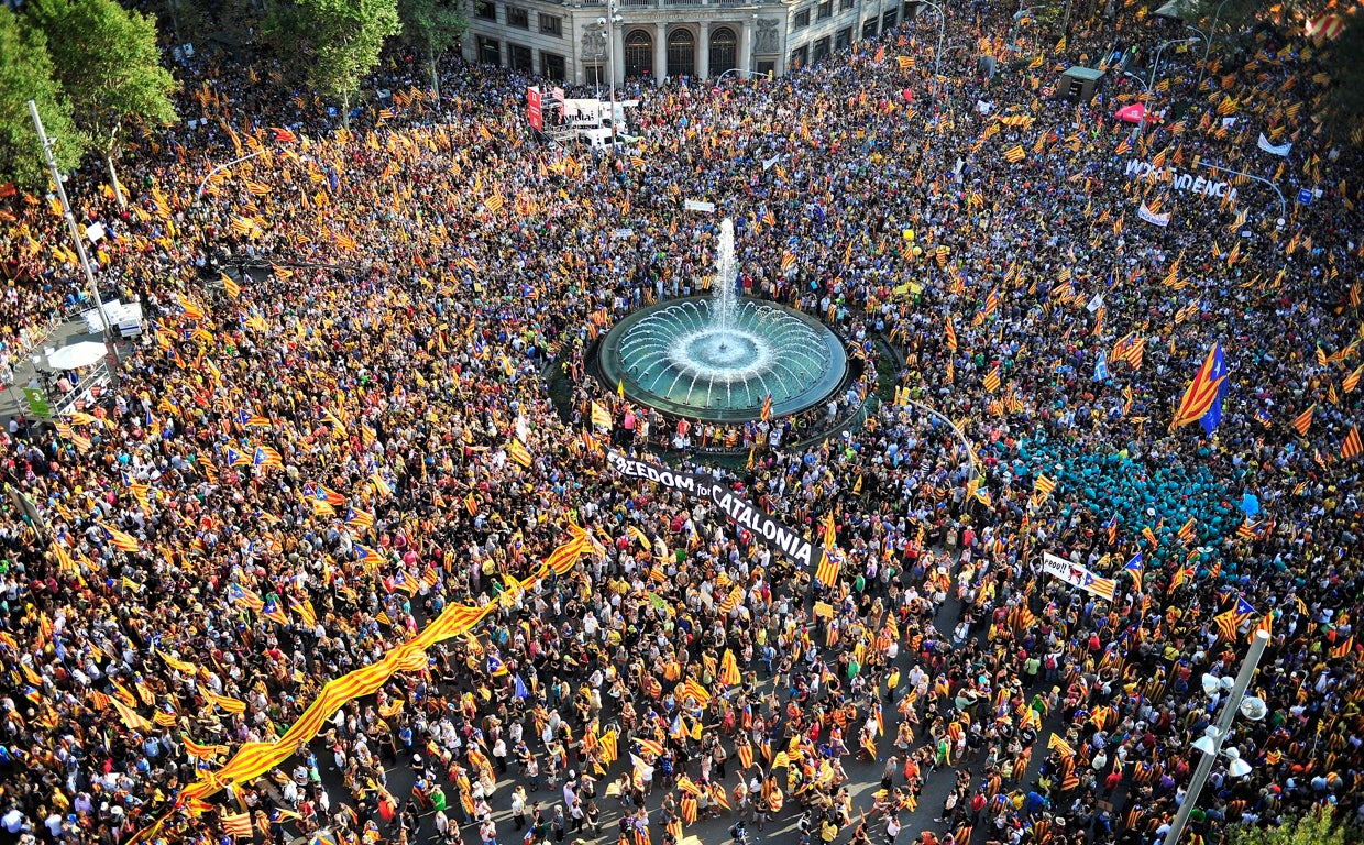 La manifestación masiva de 2012 marcó el arranque oficioso del 'procés'