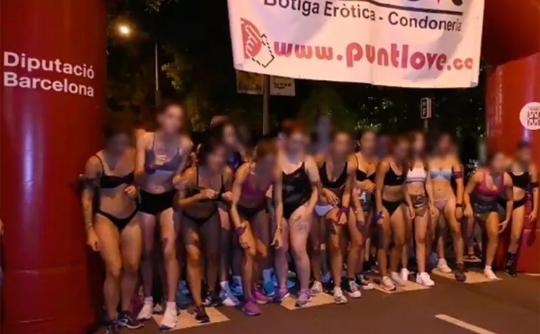 Polémica en Cataluña por una carrera infantil en ropa interior patrocinada por una tienda erótica