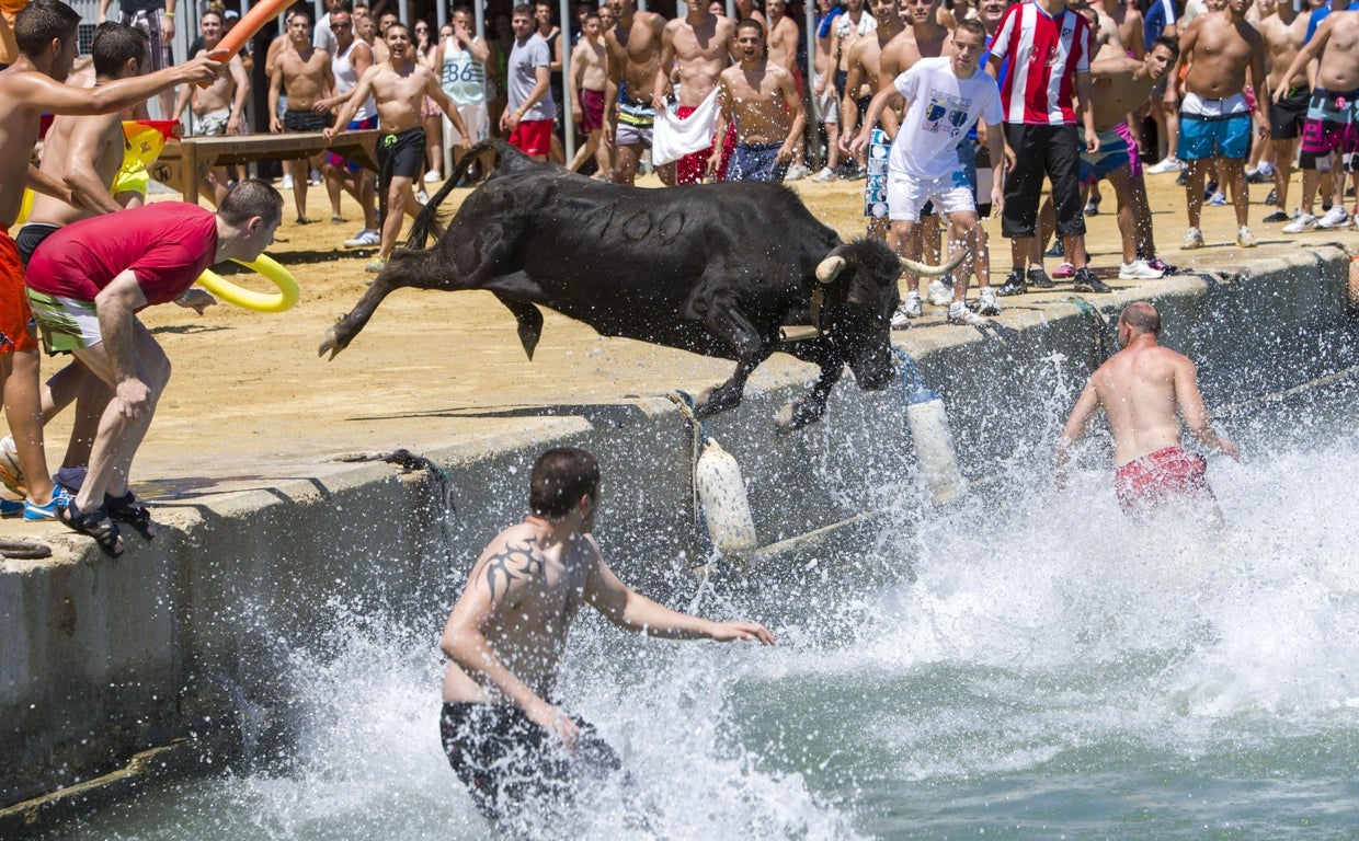 Imagen de archivo de los 'bous a la mar' de Denia (Alicante)
