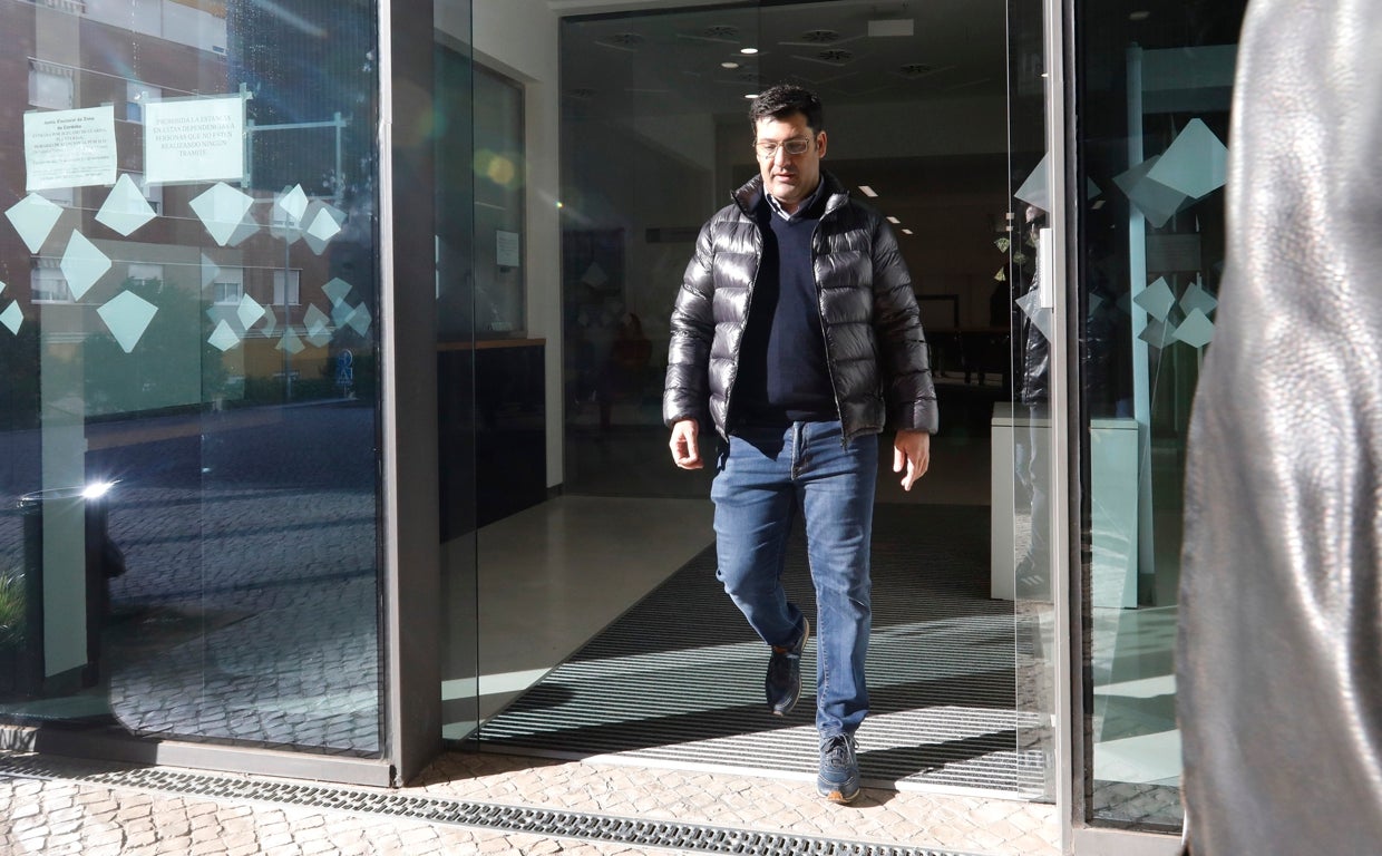 El expresidente del Córdoba CF, Jesús León a la salida del Juzgado