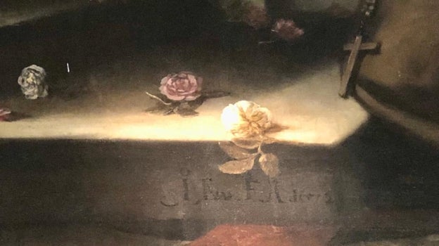 Firma de Juan de Valdés Leal en el lienzo