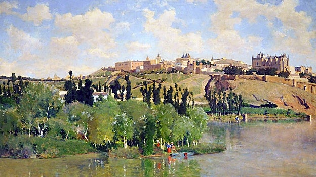 'Vista de Toledo con San Juan de los Reyes', por Aureliano de Beruete, 1895. Fondos ocultos o dispersos del Museo de Santa Cruz y, durante años, una de las obras significativas del desparecido Museo de Arte Contemporáneo de Toledo.