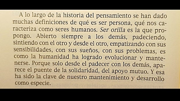 Una de sus reflexiones en el libro
