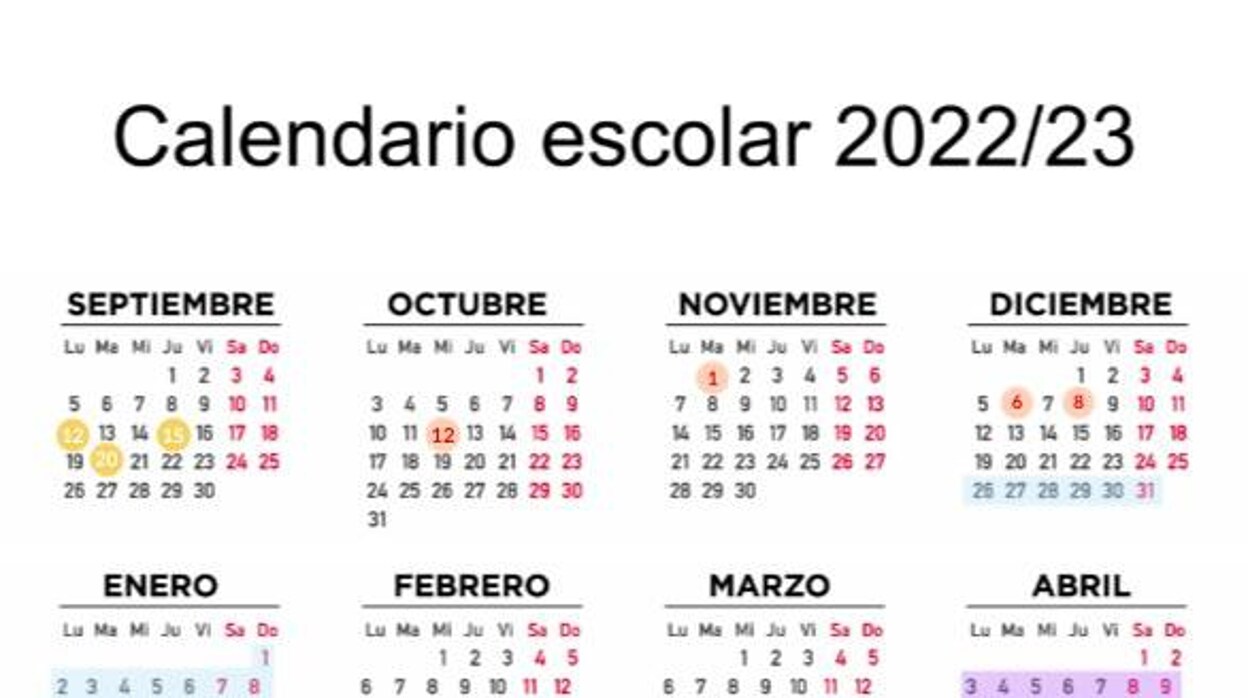 El calendario escolar en Granada para el año 2022/2023: así vienen los días festivos y puentes