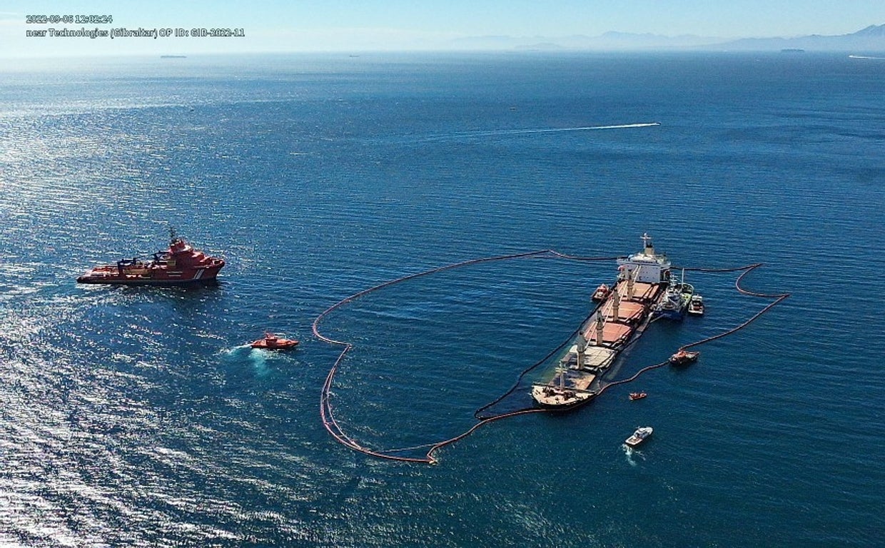 Imagen aérea del buque tomada este martes