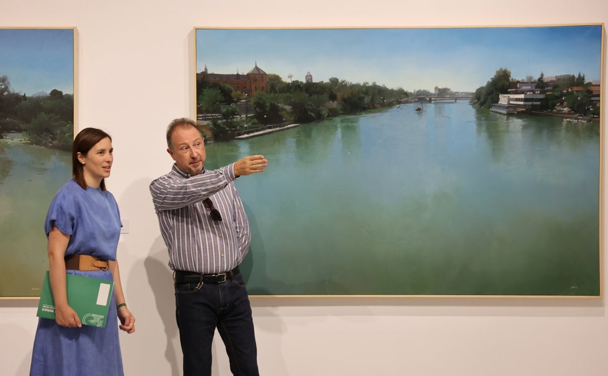 Francisco Escalera y Cristina Casanueva, en la exposición