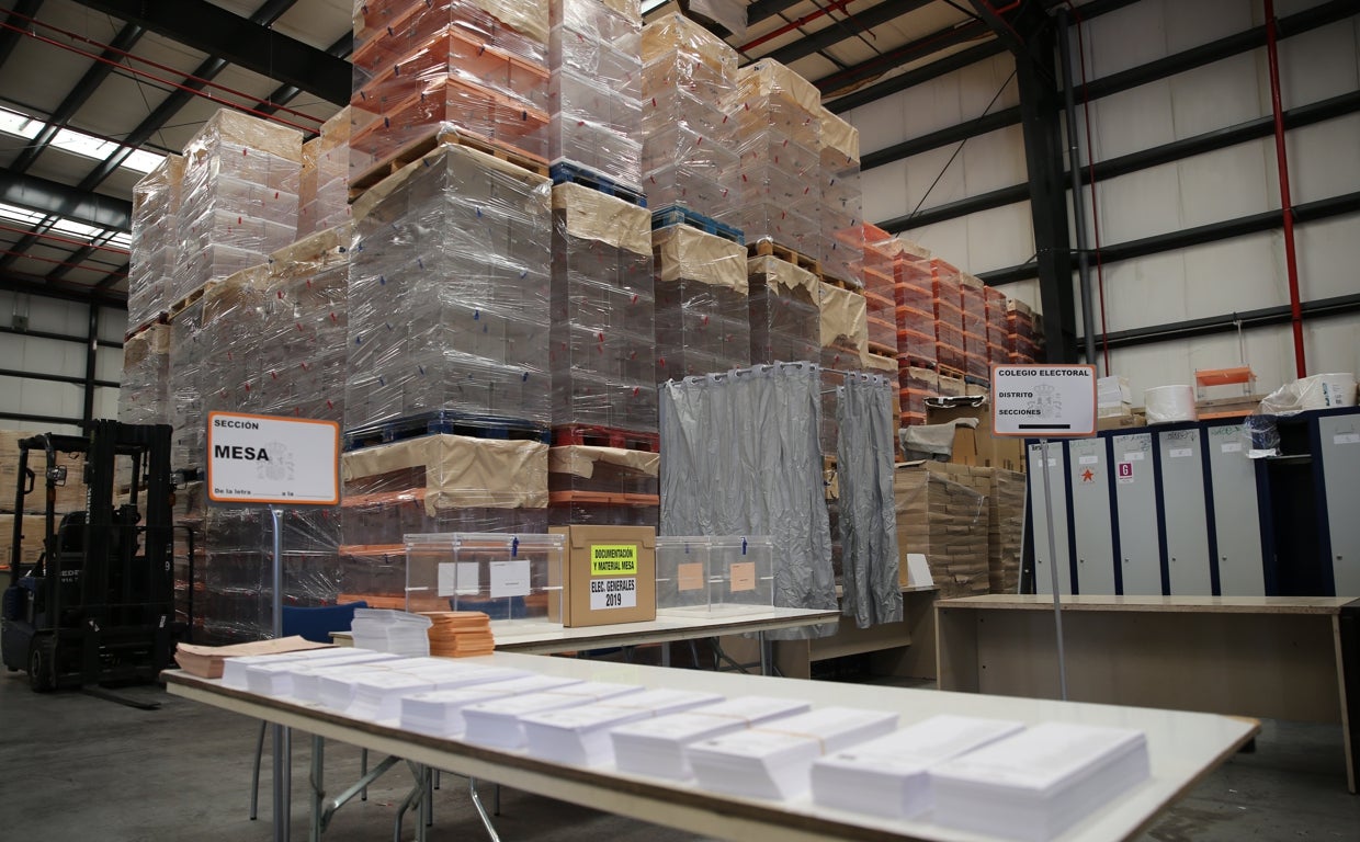 Urnas utilizadas durante las elecciones generales de abril de 2019